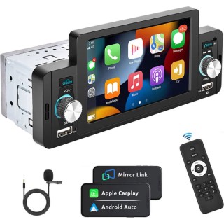 GearMotion A3107 — 5.1" 1‑DIN MP5 z przewodowym CarPlay/Android