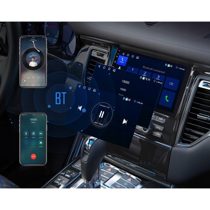 GearMotion A3453 — 9" 4+64 GB stacja 2‑DIN z CarPlay/Android Auto + kamera