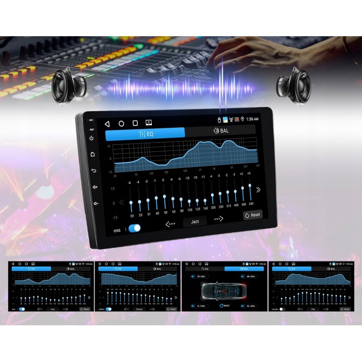 GearMotion A3453 — 9" 4+64 GB stacja 2‑DIN z CarPlay/Android Auto + kamera