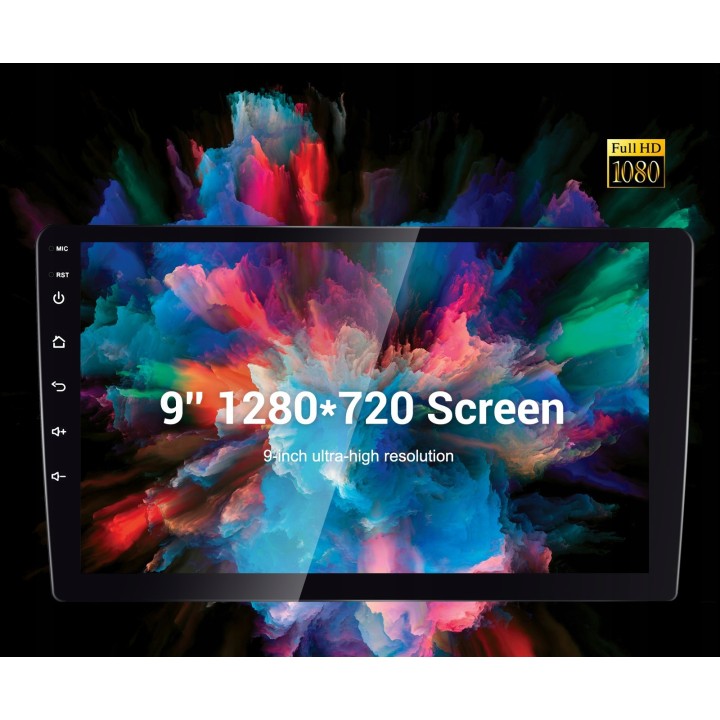 GearMotion A3453 — 9" 4+64 GB stacja 2‑DIN z CarPlay/Android Auto + kamera