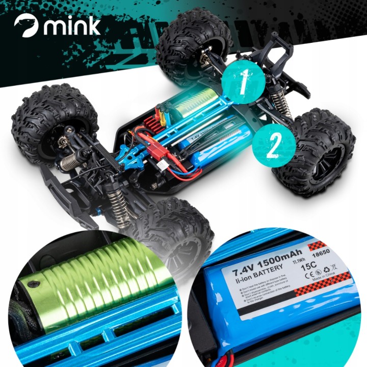 Samochód RC GEAR MOTION –16101PRO 4x4 70 km/h